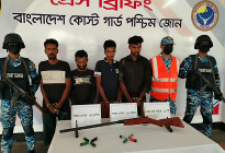 সুন্দরবনে আগ্নেয়াস্ত্রসহ ছোট সুমন বাহিনীর ৪ বনদস্যু আটক