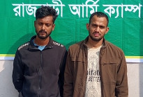রাজবাড়ীতে আগ্নেয়াস্ত্র-গুলিসহ দুই যুবক গ্রেফতার 