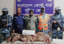 মোংলায় ৩২ কেজি হরিণের মাংসসহ শিকারি আটক