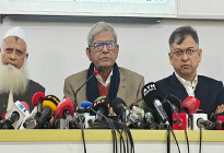 চার আসনে খেজুর গাছে ভোট চাইলেন মির্জা ফখরুল