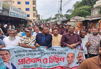 পরিকল্পিত সন্ত্রাসের মাধ্যমে দেশকে অস্থিতিশীল করার প্রতিবাদে পাংশায় বিক্ষোভ মিছিল ও সমাবেশ 