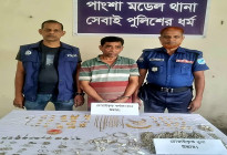চোরাই স্বর্ণ-রৌপ্যসহ পাংশায় গ্রেপ্তার ১