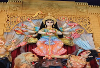 কাপ্তাইয়ে শারদীয় দুর্গোৎসব শুরু, ৯ মণ্ডপে কঠোর নিরাপত্তা