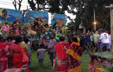 পাংশায় প্রতিমা বিসর্জনের মধ্য দিয়ে শান্তি পূর্ণ ভাবে শারদীয় দুর্গা পুজা সম্পন্ন