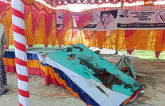 ফরিদপুরে বিএনপি প্রার্থীর নির্বাচনী প্রচারণা ক্যাম্পে আগুন, ভাঙচুর