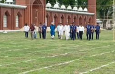 ঈদের নামাজ আদায়ে প্রস্তুত দিনাজপুর গোর-এ-শহীদ বড় ময়দান