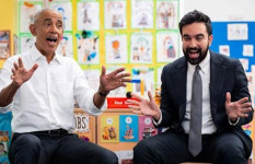 প্রথম সাক্ষাতে শিশুদের সঙ্গে গান গাইলেন ওবামা-মামদানি