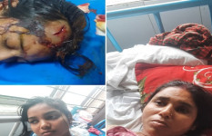 বাড়িঘর ভাঙচুর শেষে একই পরিবারের চার নারীসহ ছয়জনকে কুপিয়ে ও পিটিয়ে জখম 