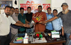 জাতীয় সাংবাদিক সংস্থার কেন্দ্রীয় নেতৃবৃন্দের সঙ্গে ঝালকাঠিতে মতবিনিময় সভা