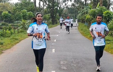 ঠাকুরগাঁওয়ে রাষ্ট্রপতিকে উৎসর্গ করে হাফ ম্যারাথন