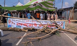 ভাঙ্গায় আবার শুরু লাগাতার অবরোধ