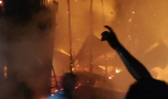 নগরকান্দায় মশার কয়েলের আগুনে গবাদি পশু সহ তিনটি বসতঘর পুড়ে ছাই