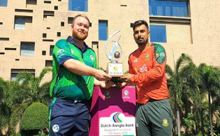 বাংলাদেশ-আয়ারল্যান্ড টি২০ সিরিজের ট্রফি উন্মোচন