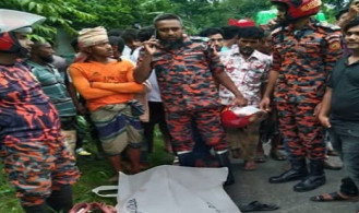 তালায় পরিবহনের চাকায় পিষ্ট হয়ে গৃহবধূ নিহত  