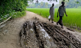 সালথার কামাইদিয়া স্কুল সড়কের বেহাল দশা, দুর্ভোগে এলাকাবাসী