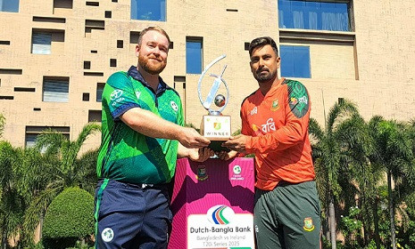 বাংলাদেশ-আয়ারল্যান্ড টি২০ সিরিজের ট্রফি উন্মোচন