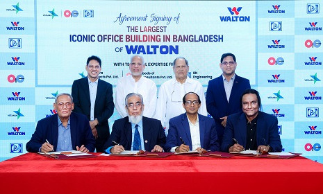 দেশের সর্ববৃহৎ আইকনিক কর্পোরেট অফিস ভবন নির্মাণ করছে ওয়ালটন
