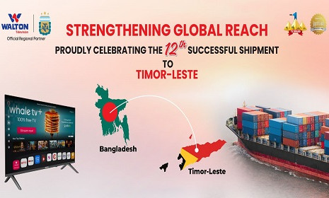 পূর্ব-তিমুরে রপ্তানি হচ্ছে ওয়ালটন টিভি, যাচ্ছে ১২তম শিপমেন্ট