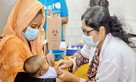 পহেলা আগস্ট থেকে ১৫ মাস বয়সী শিশুরা পাবে টাইফয়েড টিকা