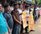 নিম্নমানের সামগ্রী দিয়ে রাস্তা নির্মাণের প্রতিবাদে চাটমোহরে মানববন্ধন