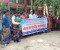 সালথায় সংঘর্ষে বাড়িঘর ভাংচুরের প্রতিবাদে এলাকাবাসীর মানববন্ধন